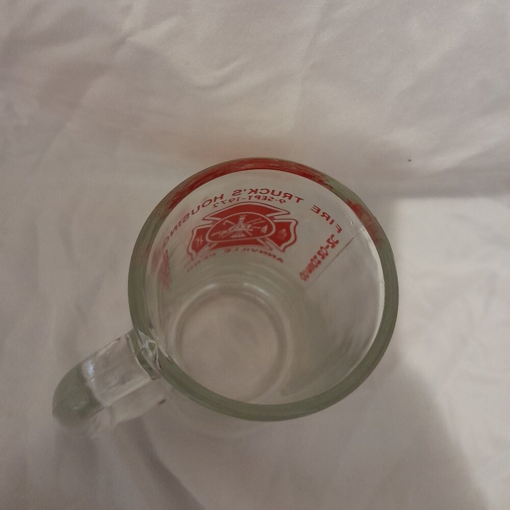 Vintage 1972 Annville Penn Union Hose Co Minimalist Fire Truck Housing Glass Mug - Picture 7 of 8